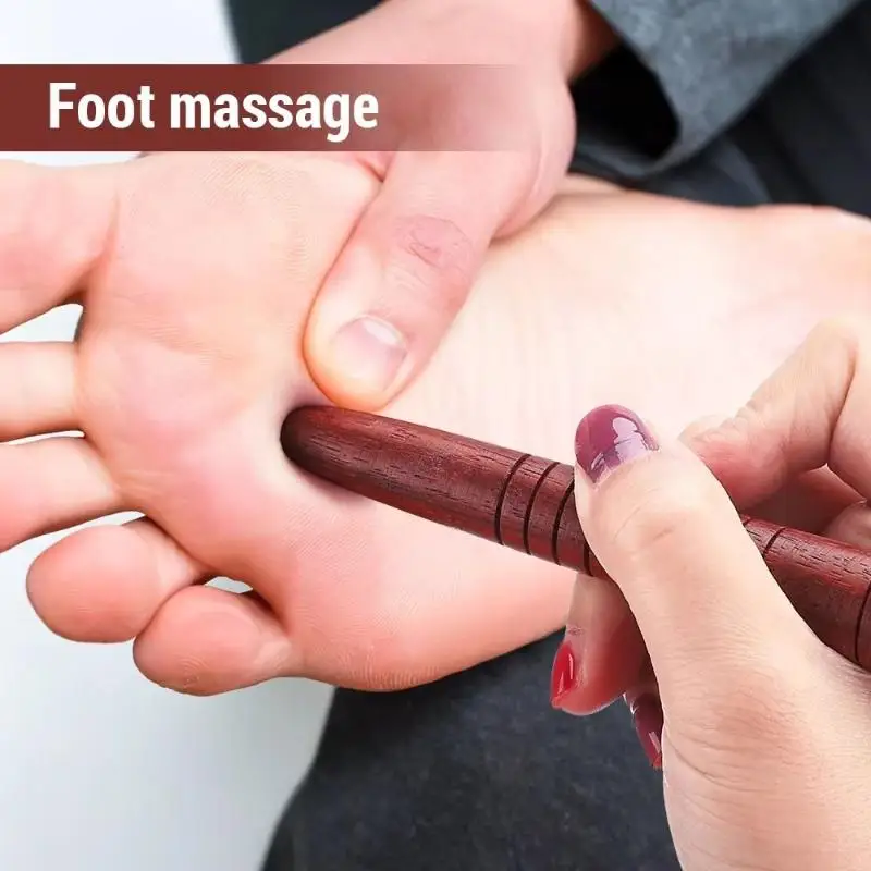 

Round Head Body Massage Stick for Acupoint Therapy Durable Wooden Mini Tool Ideal for Foot and Back