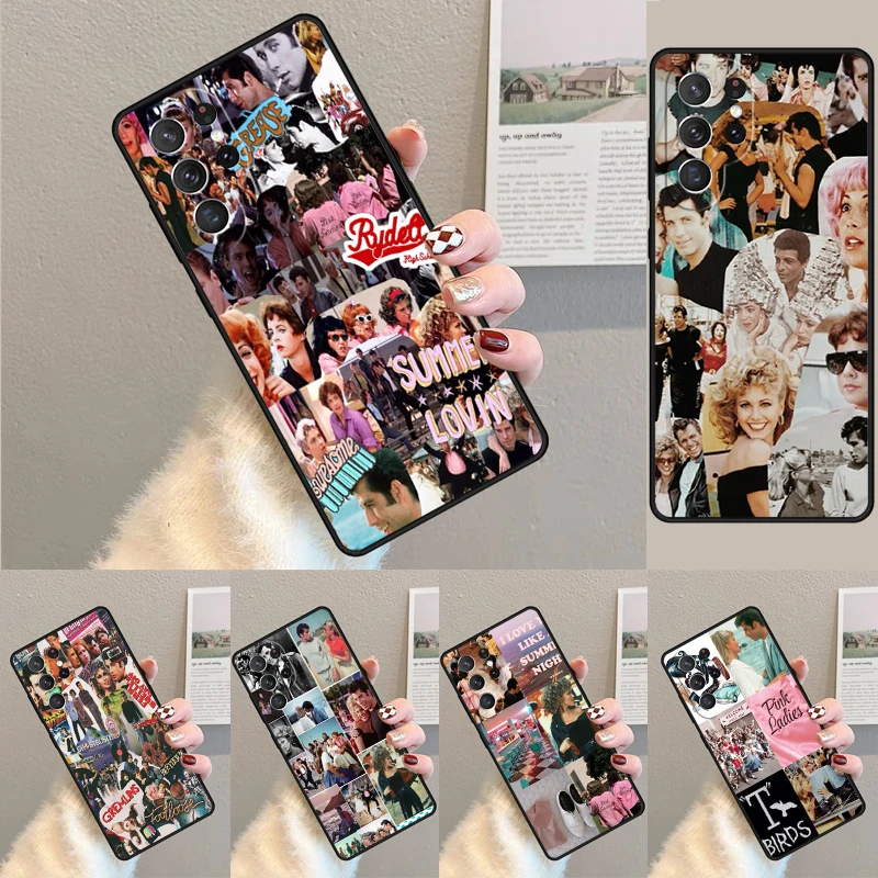 Cover For Samsung Galaxy S24 Ultra S21 S22 S8 S9 S10E Note 10 20 Plus FE S23 Grease Movie Collage Phone case Coque