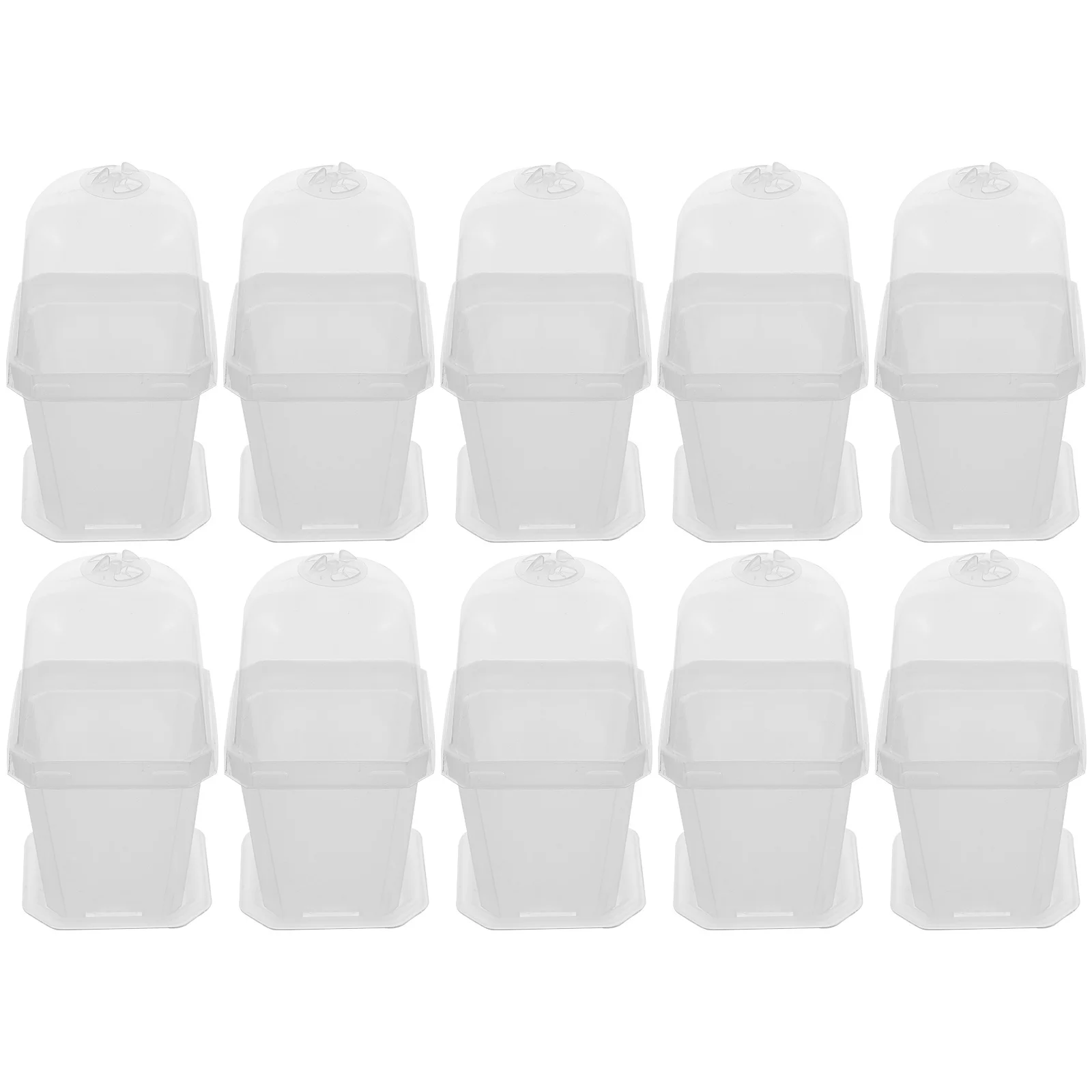 

10Pcs Seedling Nursery Pots Lightweight Plastic Flowerpots with Side Hole Design for Indoor Outdoor Plant Cultivation Succulent