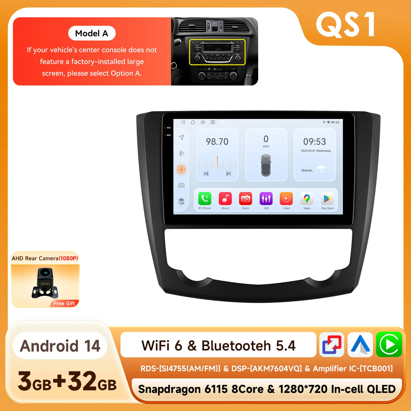 Android Auto Multimedia Speler voor Renault Kadjar 2015-2019 GPS Draadloze Carplay Intelligente Autoradio 360Cam 6115 Touchscreen