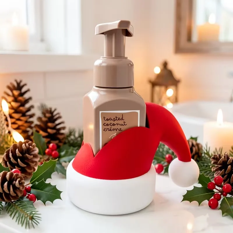Santa Hat Soap Dispenser Sleeve Christmas Style Container for Hand Soap, Body Wash & Lotion | Fits Containers 56Mm X 53Mm