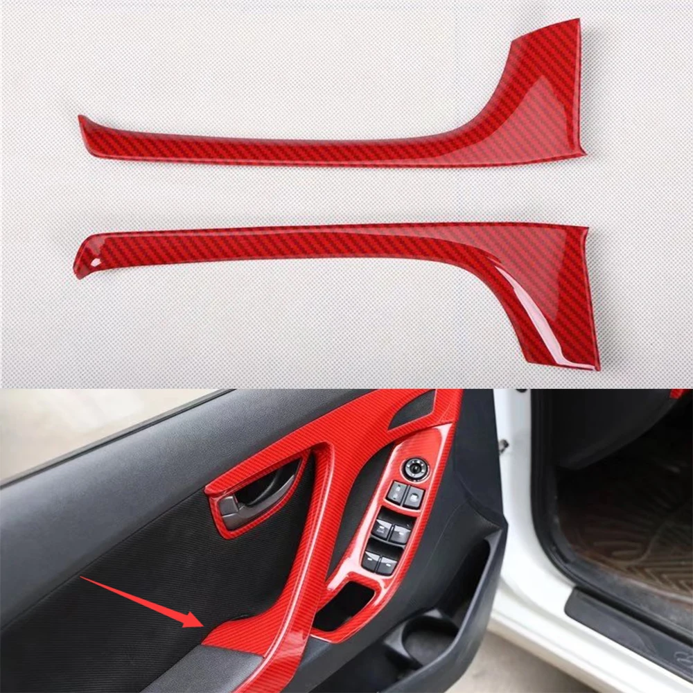 For Hyundai ELANTRA 2012-2016 Car Front Door Armrest Decoration Strips Car Trim Styling Interior Auto Moldings