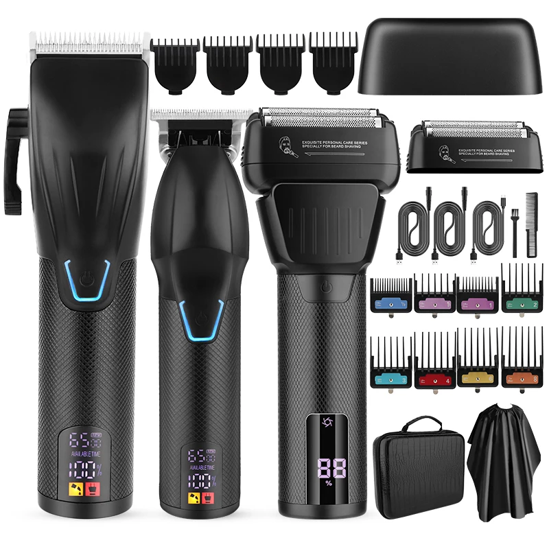 

New 2024 Resuxi 362 Professional grooming set Hair Clipper Hair Trimmer Magnetic Men's Shaver With EVA handbag