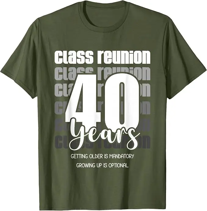 Klassentreffen 40 Jahre 40. Jubiläum Klassenkameraden Freunde T-Shirt Y2k Lustig Highschool College Treffen Party Geschenke T-Shirt Kleidung – Detail 11