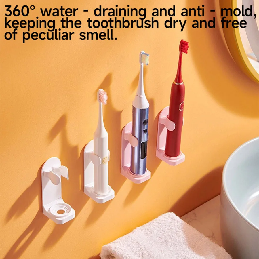 Electric Toothbrush Holder, Wall-Mounted Toothbrush Holder Without Drilling