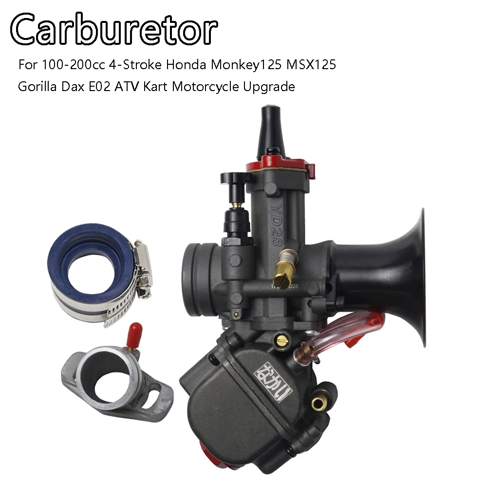 Motorcycle Carburetor Assembly For 100-200cc Monkey 125 Gorilla Dax KSR MSX125 VanVan ATV Go-Kart YD28 YD30 w/ Power Jet