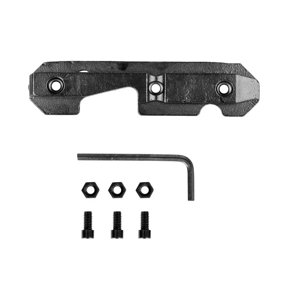 Placa Lateral Táctica de Acero para AK47, Fresada y Estampada, Compatible con Rieles Laterales AK, Montaje para Mira Telescópica, Ruger 10/22, Mossberg 500