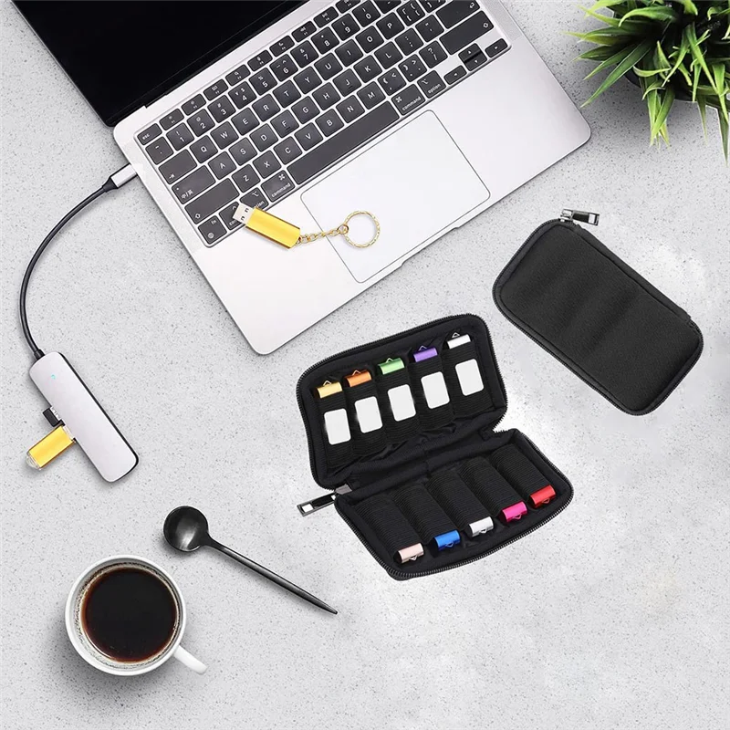 

Superb USB Flash Drive Storage Case Dustproof Organizer Box For Thumb Drives And Electronic Accessories, Compact And Portable A