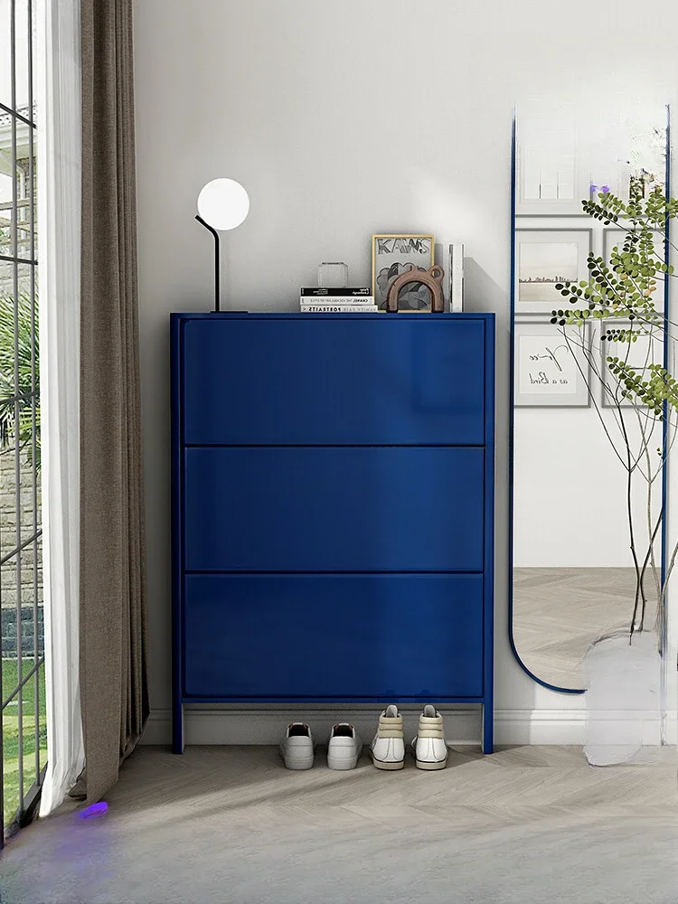 Modern minimalist shoe cabinet, large-capacity locker against the wall entrance