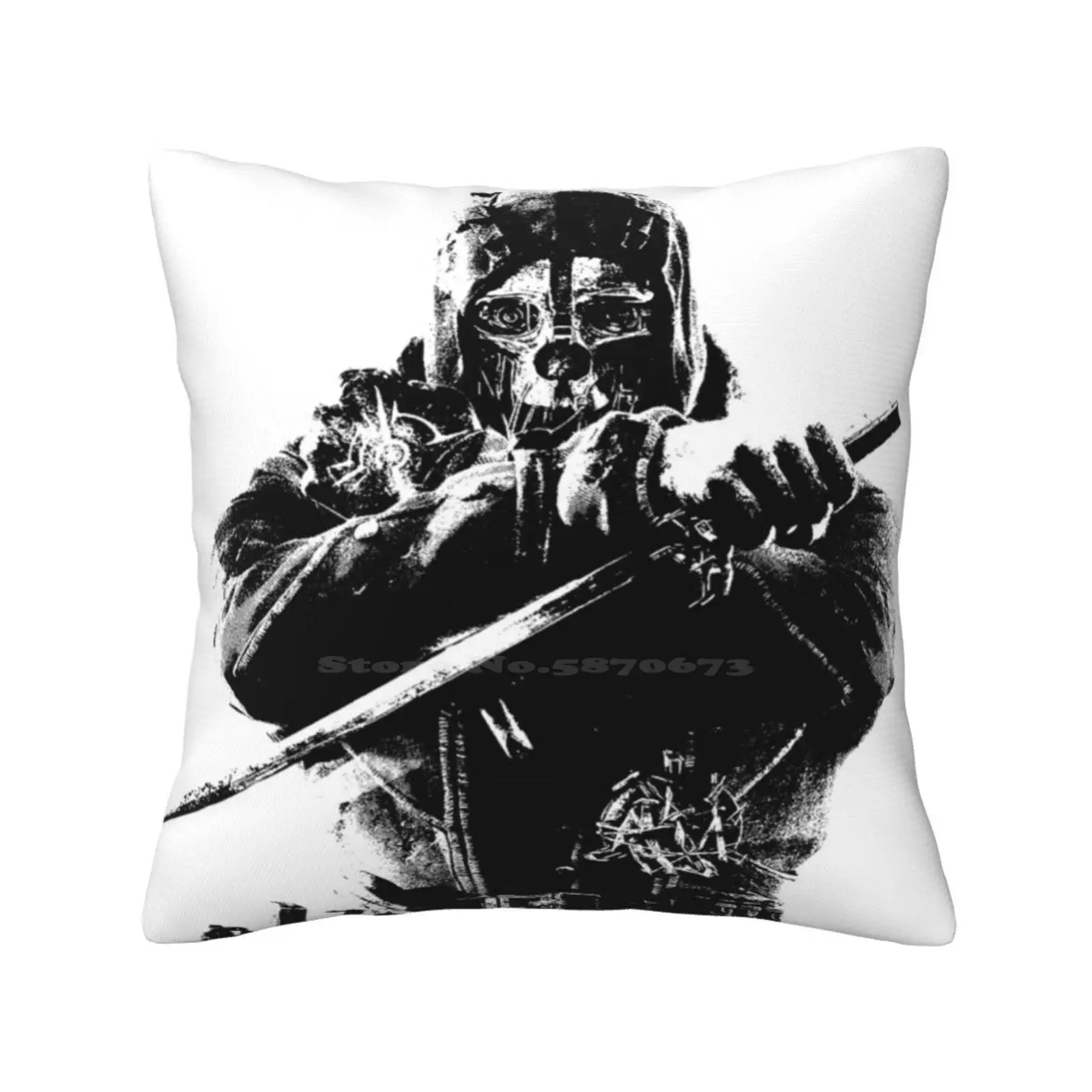 Weathered Corvo Dishonored Pillows Case Bedroom Home Decoration Weathered Corvo Dishonored 2 Bethesda Black White Two Grunge