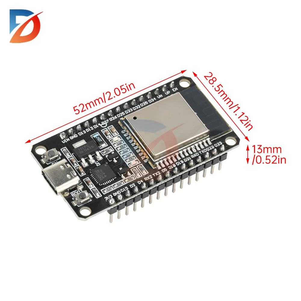 Placa de desarrollo ESP32 ESP-WROOM-32 WIFI Bluetooth IoT versión FT232 versión CP2102 TYPE-C 30P para Arduino