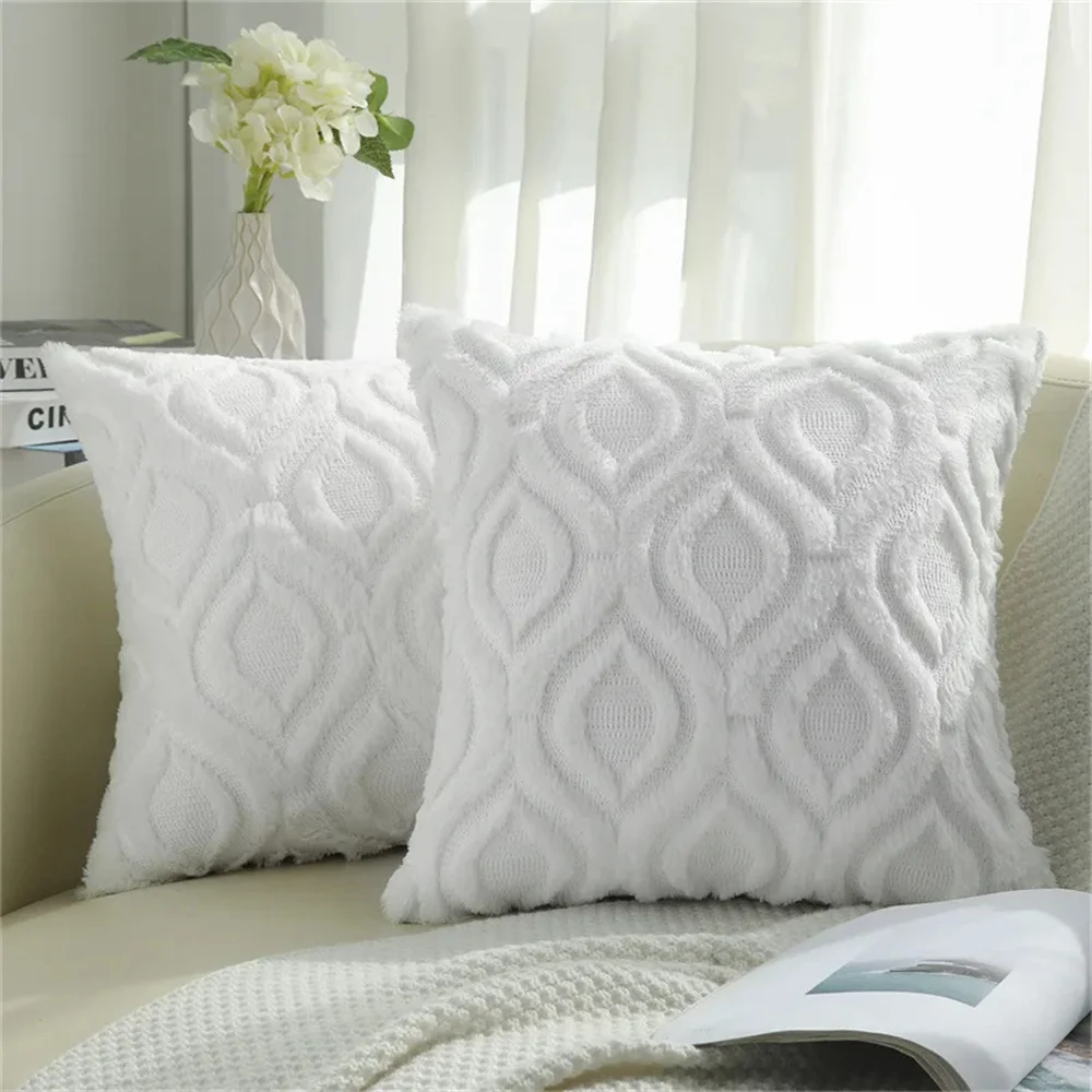 

Olanly Throw Pillow Covers 45x45cm Soft Plush Pillowcase For Sofa Pillow Case Cotton Home Decor Couch Cushion Cover 50x50 ﻿