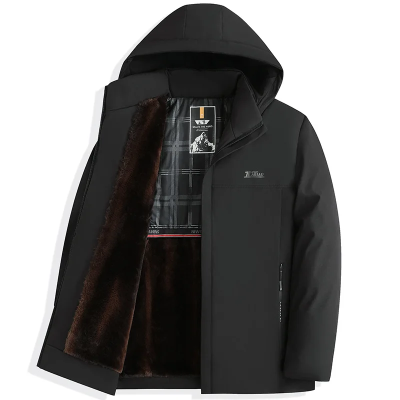 قبعة شتوية رجالية مبطنة بالقطن، سترات جديدة مبطنة بالقطن، سترات رجالية مقاومة للبرد ودافئة مبطنة بالقطن