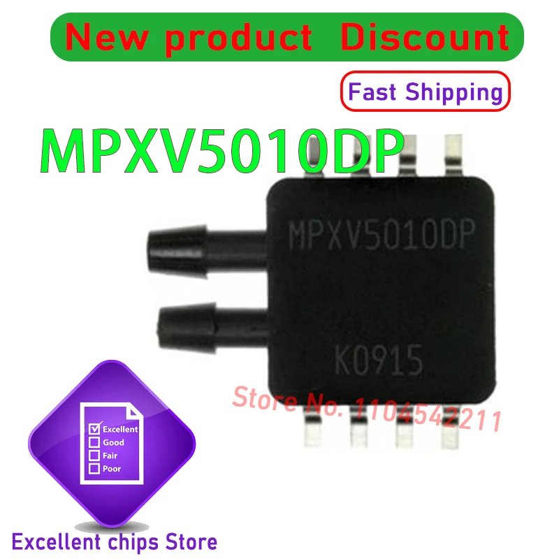 1 stks/partij MPXV5010DP MPXV5050DP MPXV5100DP MPXV7002DP MPXV7007DP MPXV7025DP Nieuwe Originele Silicon Geïntegreerde Druksensor