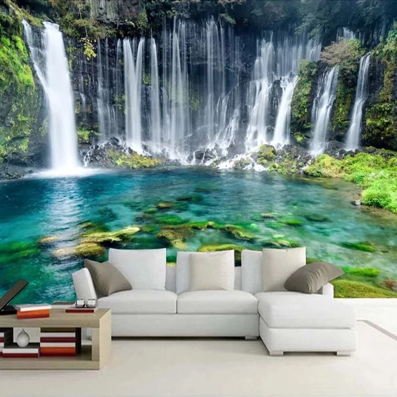 Custom 3D Photo Wallpaper Nature Landscape Beautiful Waterfall Mural Bedroom Living room sofa TV background wall restaurant 8d