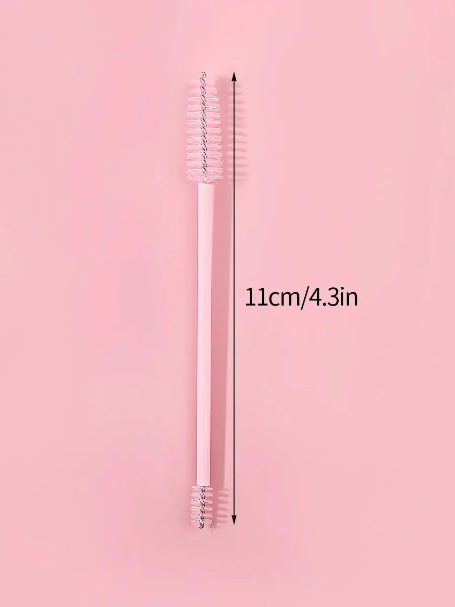 20pcs Flexible Double Ended Eyelash Brushes Eyebrow Brush Reusable  Eyebrow Mascara Wands Spoolies Makeup Tools