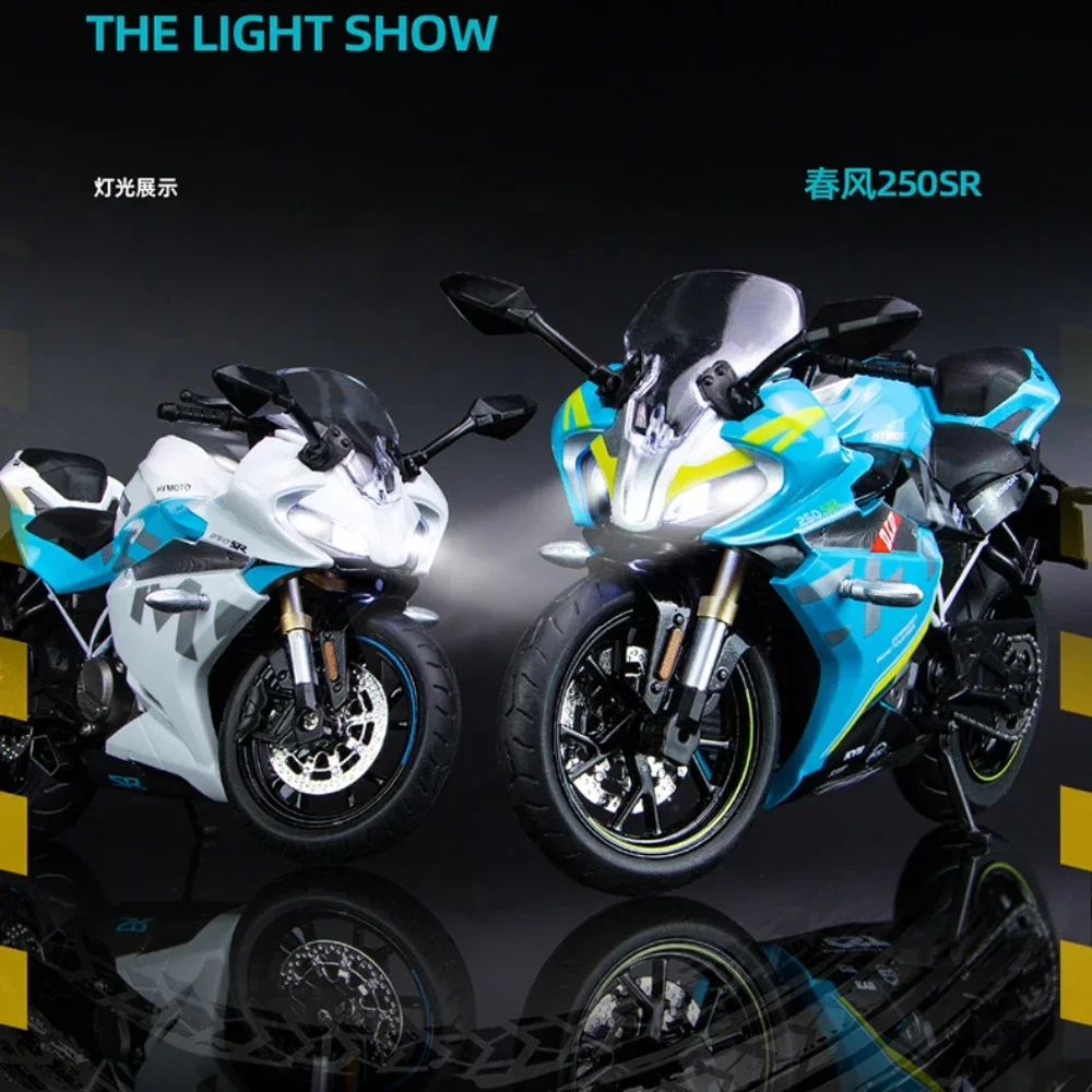 

1:12 Spring Breeze CF 250SR Model Simulation Alloy Motorcycle Metal Diecast Sound Light For Boy Toy Gift Collection