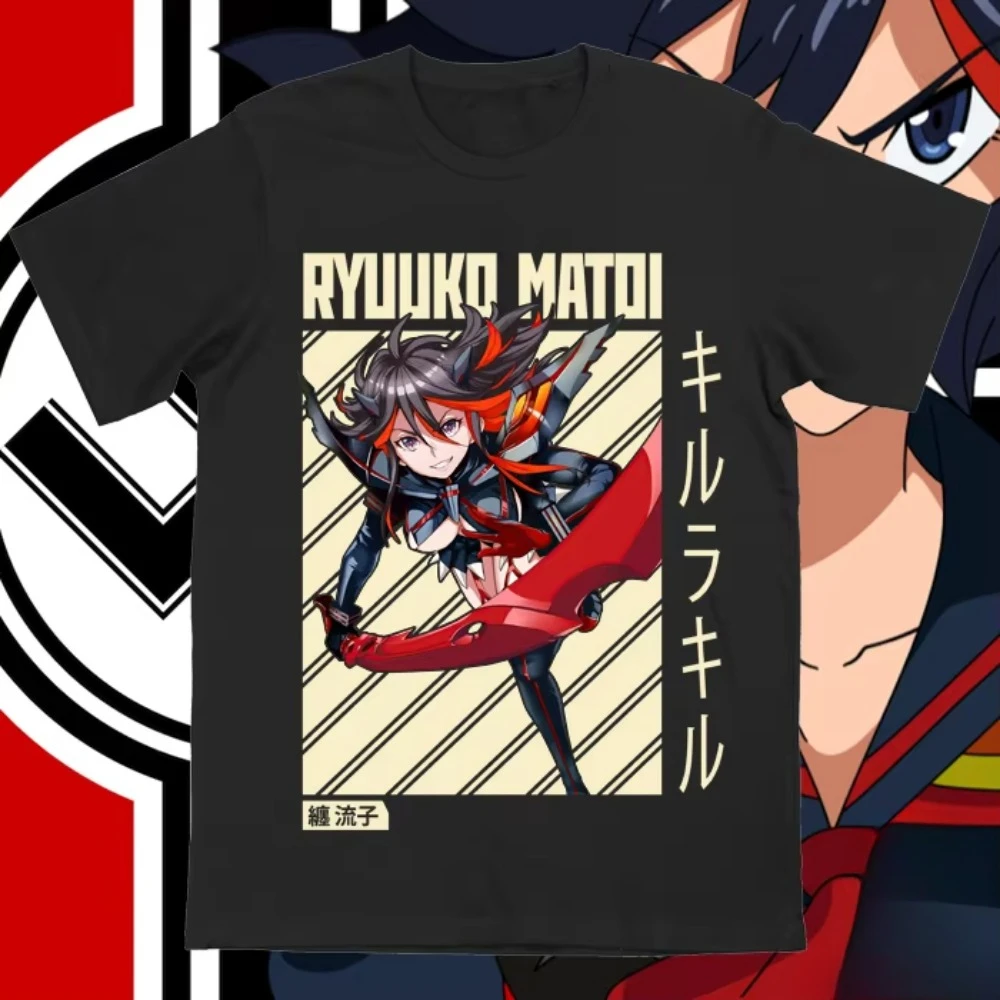 ANIME TSHIRT - Kill la Kill - Ryuuko Matoi T-Shirt Anime girl cute style comics surrounding cosplay costumes