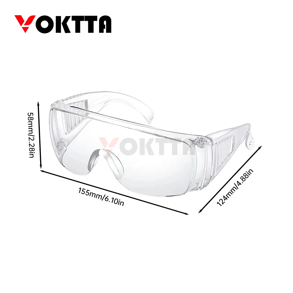 Pc Goggles Transparent Shutter Goggles Impact-Proof Dust-Proof Suitable For Factory Workshops, Laboratories, Daily Protection