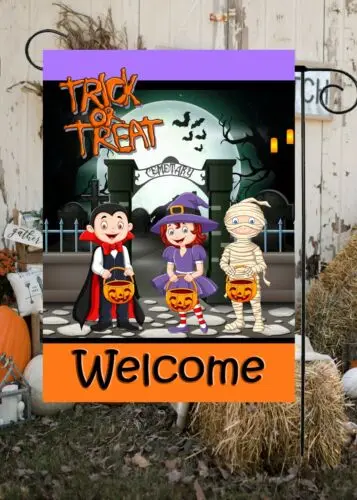 Trick Or Treat Kids ~   Double Sided  * Top Quality