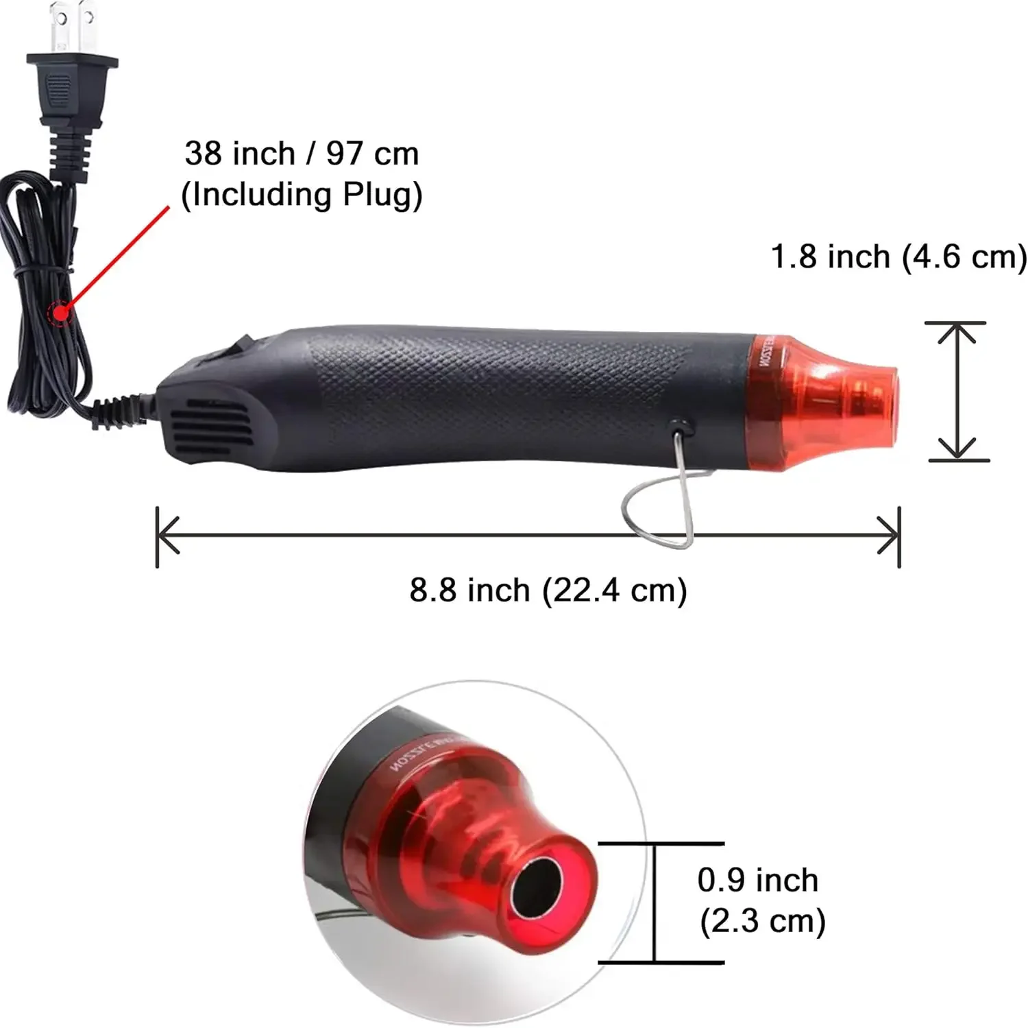 Mini Heat Gun for Epoxy Resin 300W Portable Soldering Temperature Blower Gun DIY Crafts Electric Power Hot Dryer Shrink Heat Gun