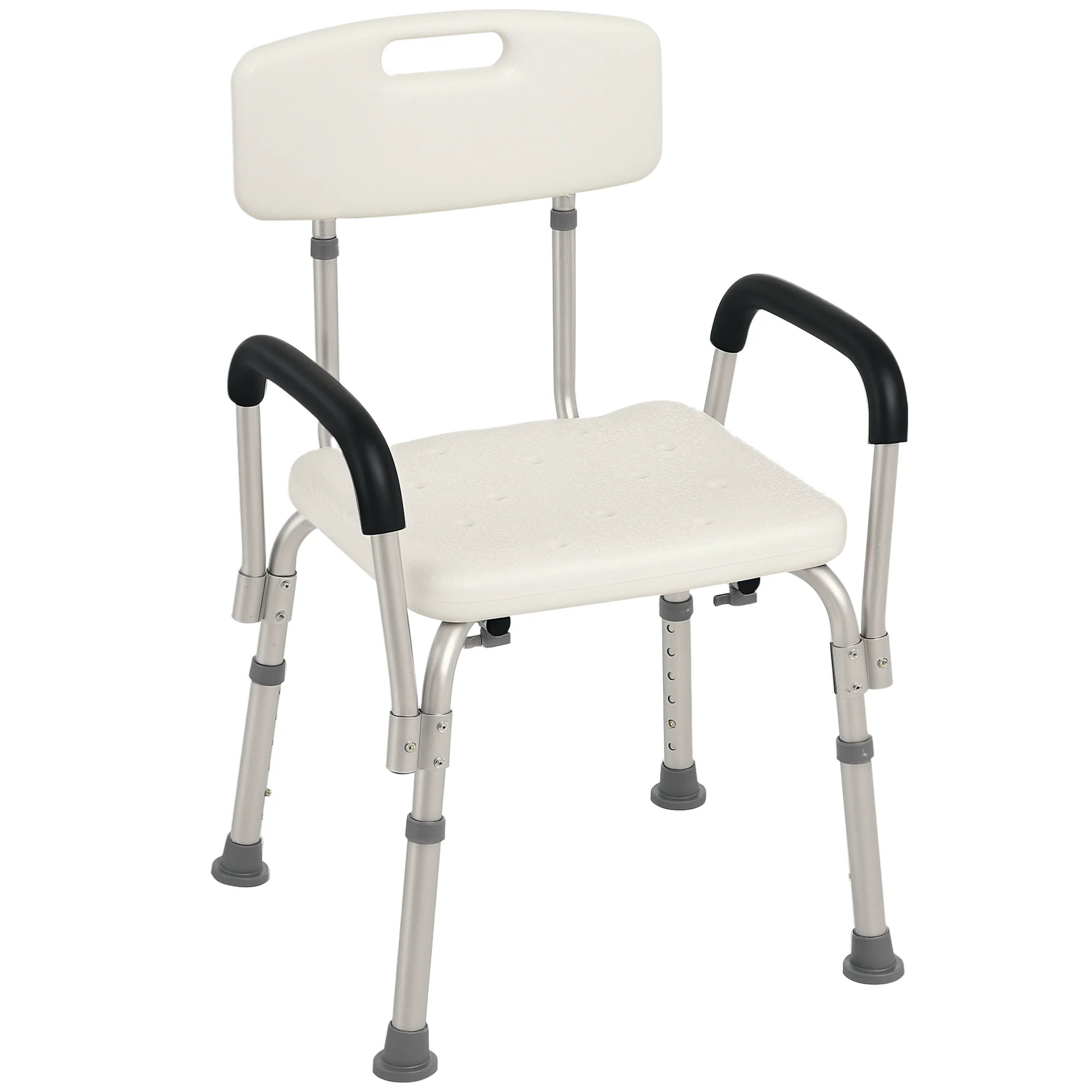 HOMCOM-Silla de Ducha para Personas Mayores, con Respaldo, Carga 136  kg