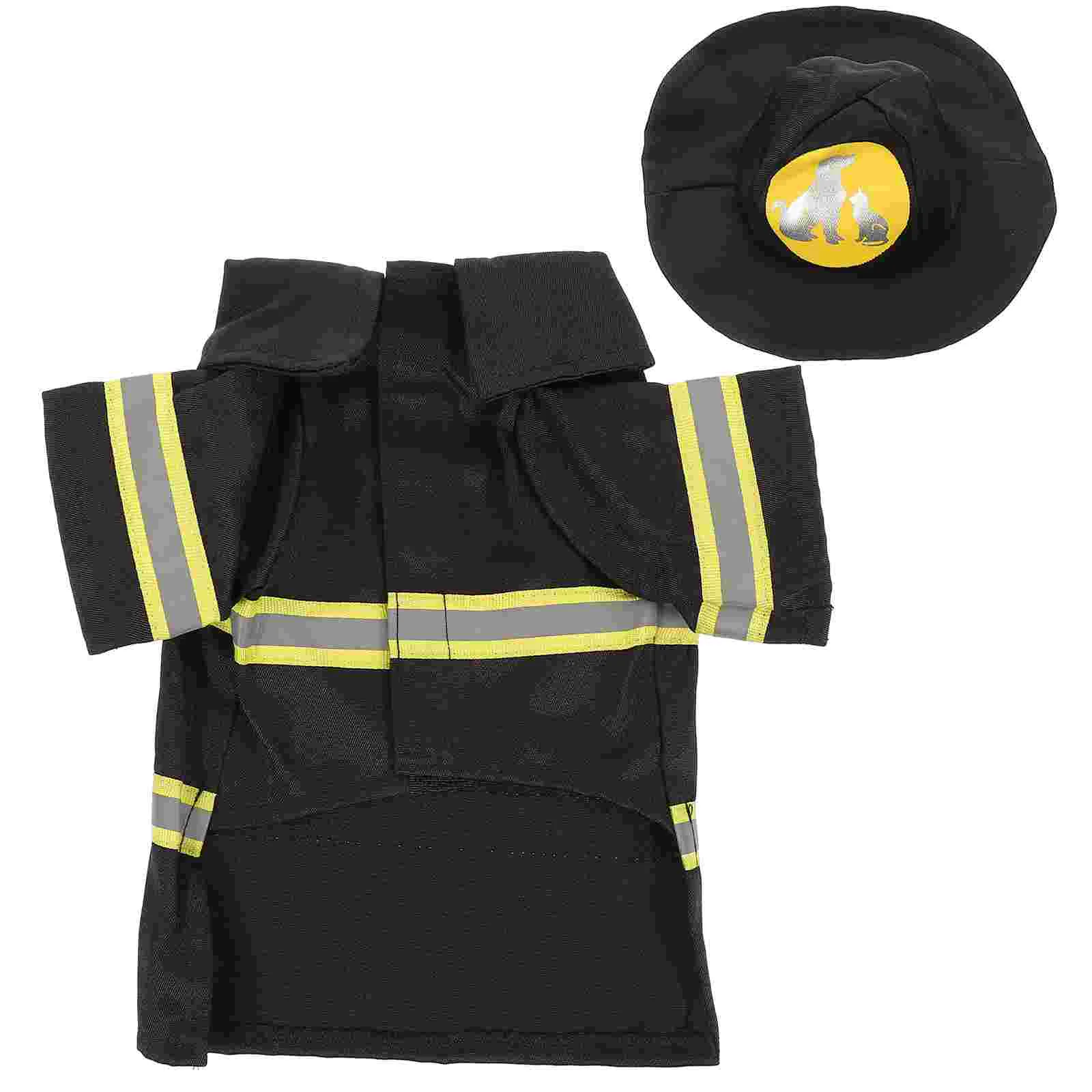 Firefighter Uniform Pet Clothing Performance Costume Clothes Shape Transformed Coat