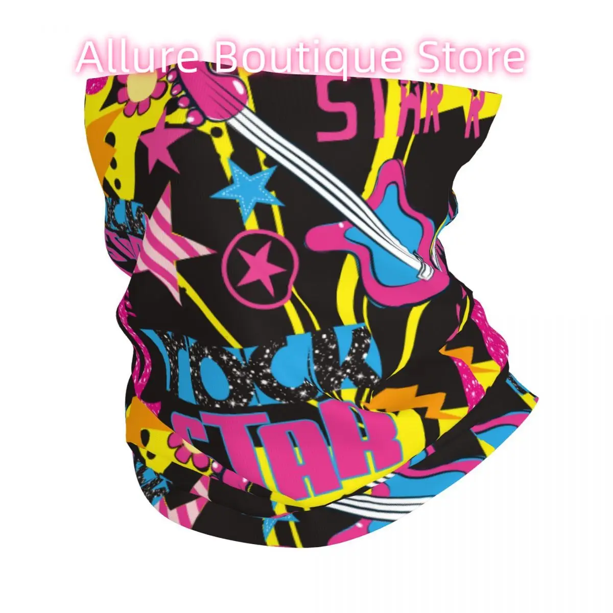 

Rock Music Bandana Neck White Scarf Multi-use Headwear Fishing Unisex Adult Winter