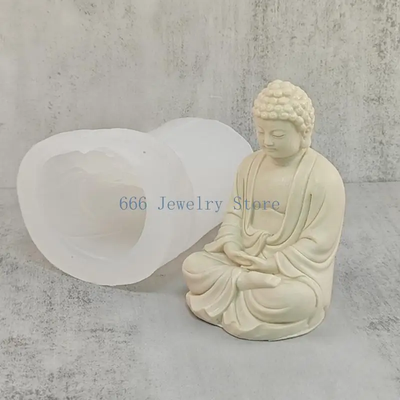 F2TD سيليكون لتقوم بها بنفسك الحرف قوالب سيليكون أرقام قالب البوذية على شكل قوالب شموع #4