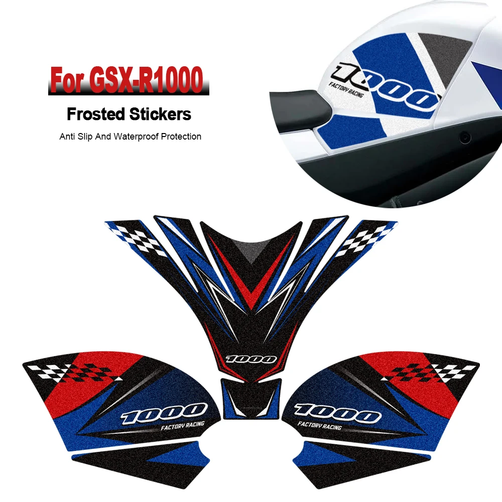 gsx-r1000、gsx-r1000r、gsxr、gsx-r-1000-r、gsx-1000r用。40周年記念、新しいバイク用アクセサリー、タンクパッド、フロスト加工ステッカー、保護デカール。