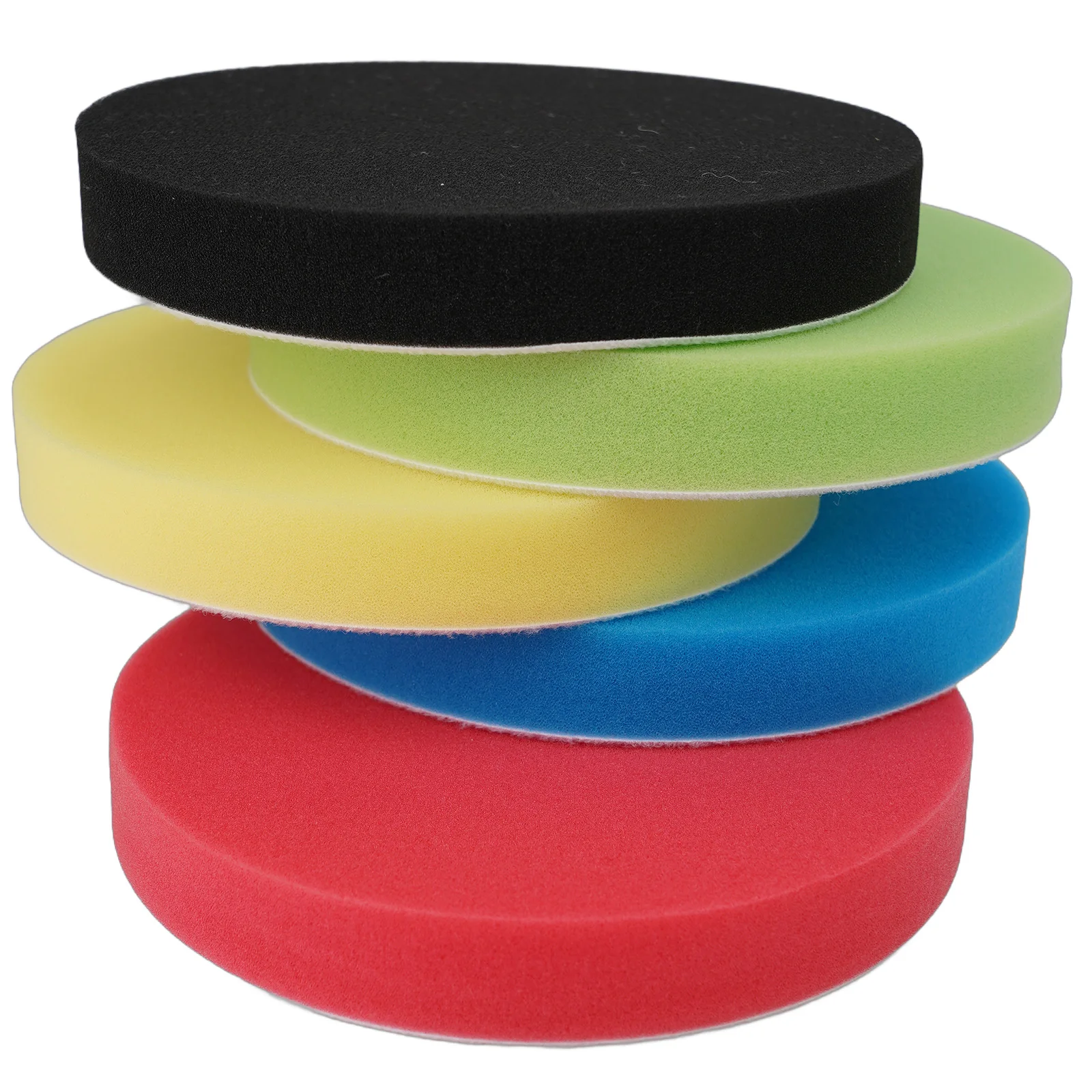 5pcs/Set Sponge Polishing Pads 18*3.2cm 5colors Car Round Flat Polishing Buffing Sponge Pads High Quality Accessories For Cars