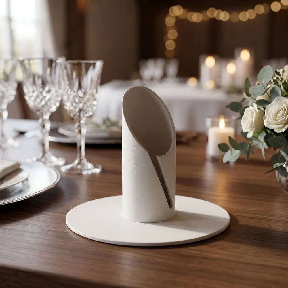 2pcs Elegant White Iron Candle Holders Set For Weddings And Christmas Dinner Tables Chic Centerpiece Home Decoration