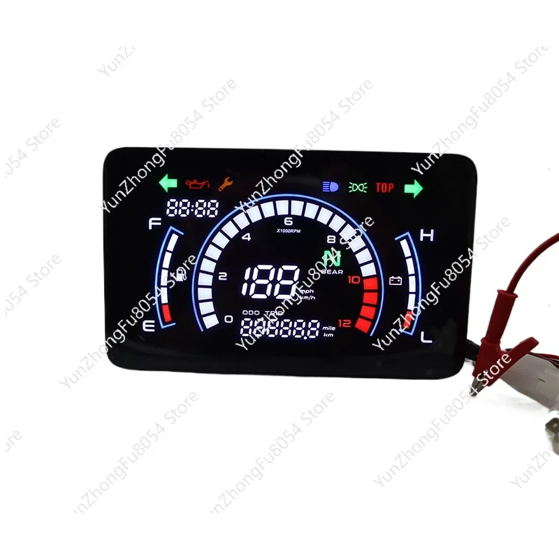 EX5 Motorcycle Parts CG125 Bracket Universal Modified Motorcycle Light Emitting Diode Digital Odometer Tachometer