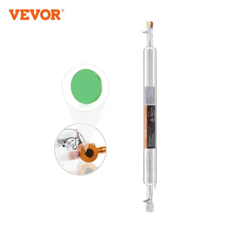 VEVOR 40W/50W/60W/90W/100W/130W CO2 Laser Tube Glass Laser Cutting Tube, TEM00 Beam Mode for Wood Acrylic Fabric Leather Bamboo