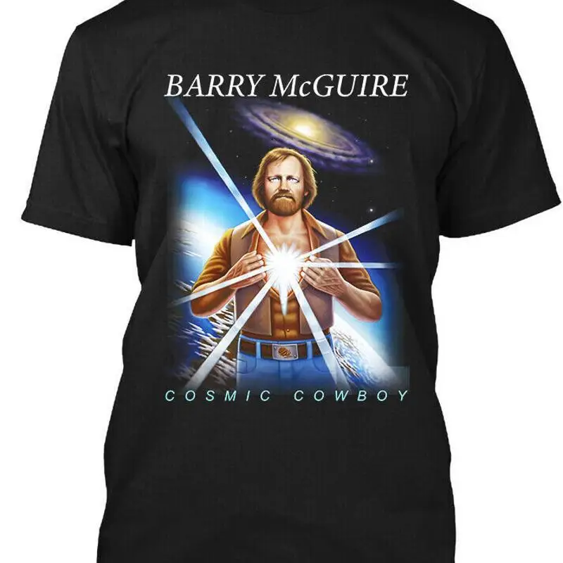 

Ограниченная новая футболка Barry Mcguire Cosmic Cowboy American Musician в стиле ретро S 4XL