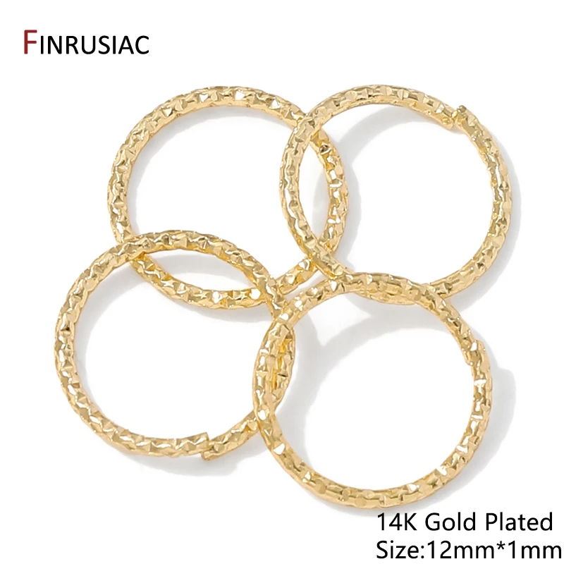 14K vergoldetes Messing, rund, gedreht, offen, geteilte Ringe, Biegeringe, Verbindungsringe für DIY-Schmuckherstellungszubehör – Detail 20