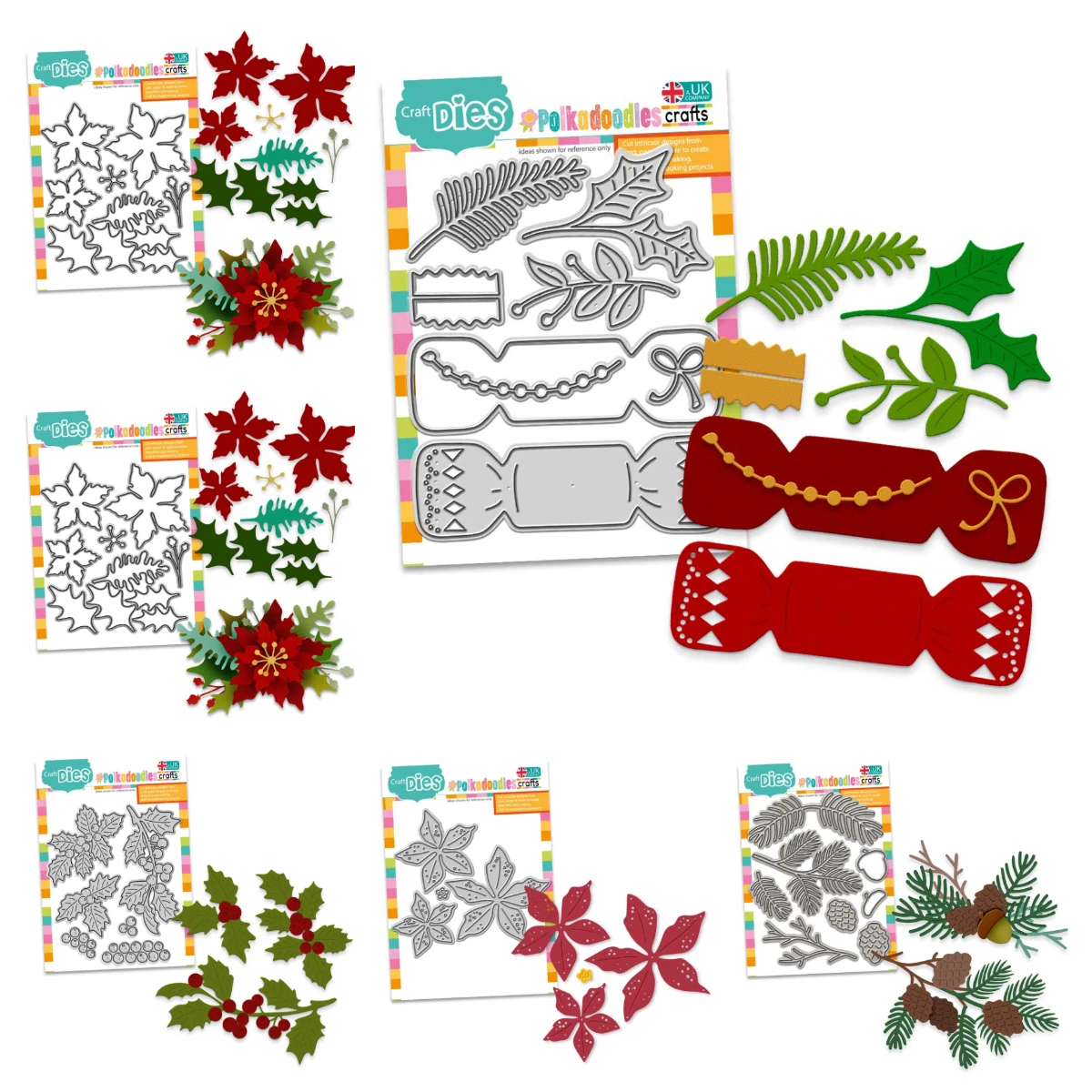 

Christmas Cracker Metal Cutting Dies Poinsettia Decoration For DIY Scrapbooking Album Paper Template Card Embossing Handcraft
