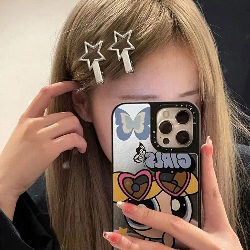 

Silver Metal Star Hair Clip for Women No-Trace BB Clip for Side Bangs and Fragments Fashionable and Elegant Hair Accessory