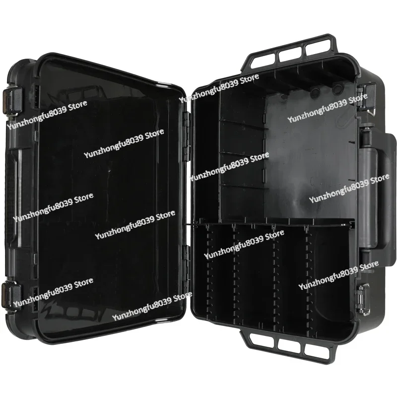 Double-layer portable Luya bait box,fishing gear storage box, gear bait fishing wheel storage box, fishing accessories