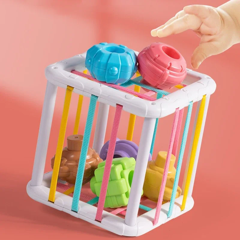 赤ちゃんのおもちゃ並べ替えゲーム子供教育キューブ形状マッチングスタッキング学習おもちゃ教育プレイゲーム赤ちゃんのおもちゃ
