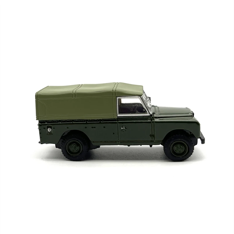 1:76 Scale Diecast Alloy Land Rover II Canvas Transport Vehicle Model Classic Adult Collection Toys Souvenir Gift Static Display