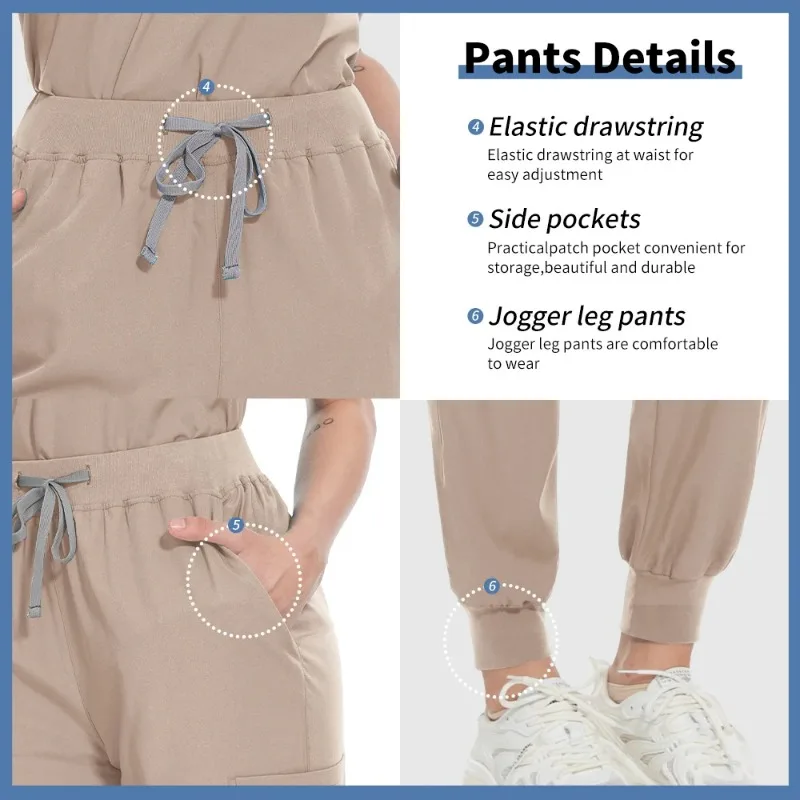 Wielokolorowy kombinezon do szorowania dla zwierząt domowych kobiety chirurgia medyczna odzież robocza zestaw do szorowania jednolite topy z krótkim rękawem + spodnie mundurek pielęgniarski