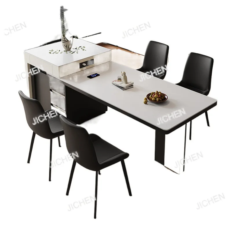 

Simple Rock Slab Telescopic Island Table Household Small Apartment Modern Foldable Multi-functional Rock Slab Eating Factory