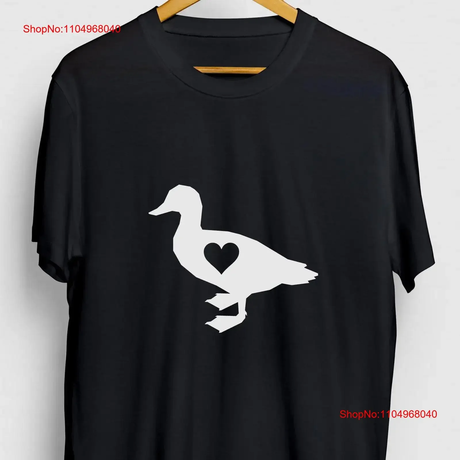 

Футболка с забавными животными в виде утки и сердца, футболка для домашних животных, молодежная винтажная стираная мужская дышащая футболка унисекс, стильный универсальный топ для повседневной носки