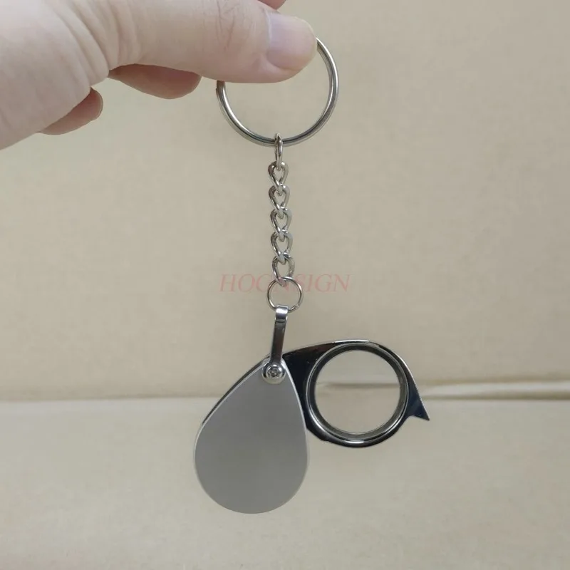 magnifying equipment Magnifying glass mini folding HD elderly reading portable miniature small portable compact