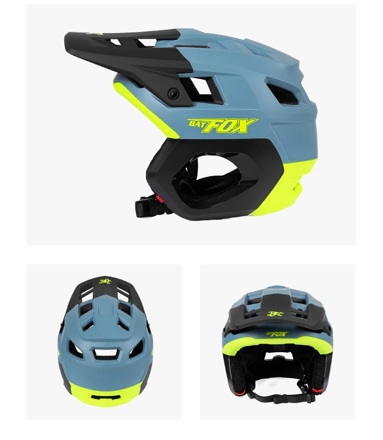 BATFOX Fahrradhelm, integriert geformter Helm für Mountainbike, Downhill, Rennrad, Sicherheitshelm für Herren, Renn- und Fahrhelme, Casco Ciclismo – Detail 4