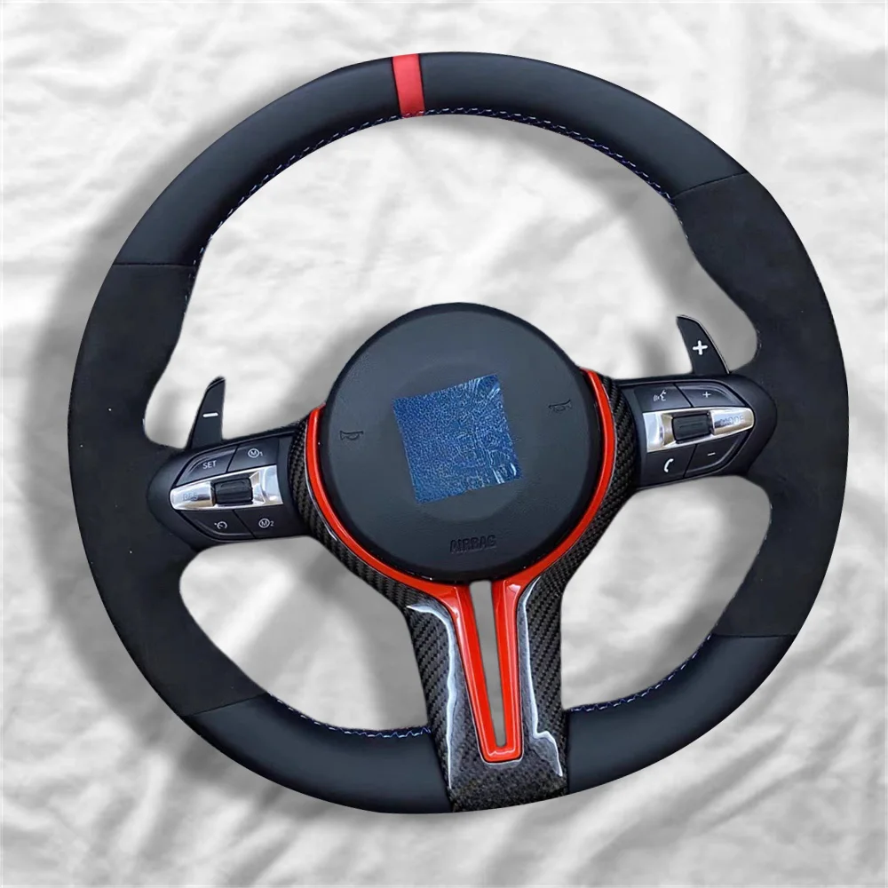 

Car Accessories Suede Leather Steering Wheel For BMW F30 F31 F34 X1 X2 X3 F25 F32 F33 F36 F48 F39 F49 F10 F11 F07 F01 F02 F03