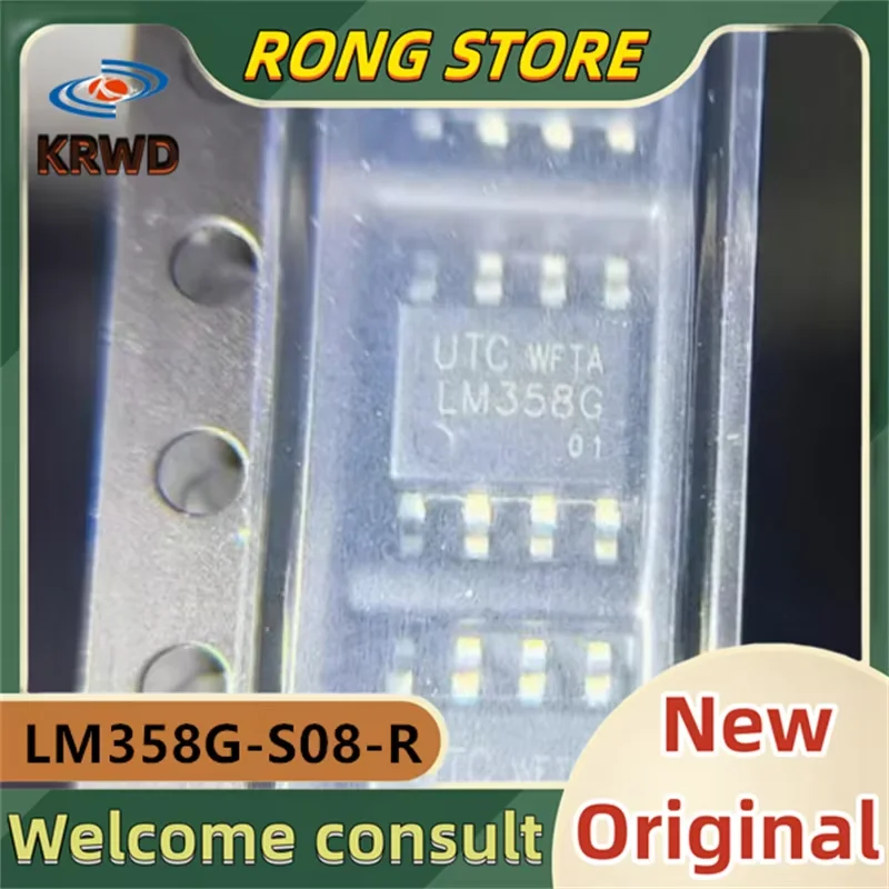 100 قطعة LM358G جديد الأصلي LM358G-S08-R LM358 SOP8