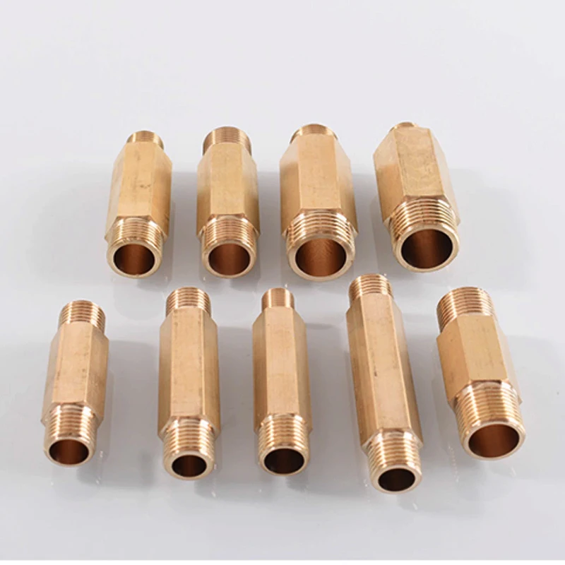

Copper Male to Male Thread Adapter, 1/8" 1/4" 3/8" 1/2" External Threaded Straight Connector for Water Oil Gas Pipe Fitting