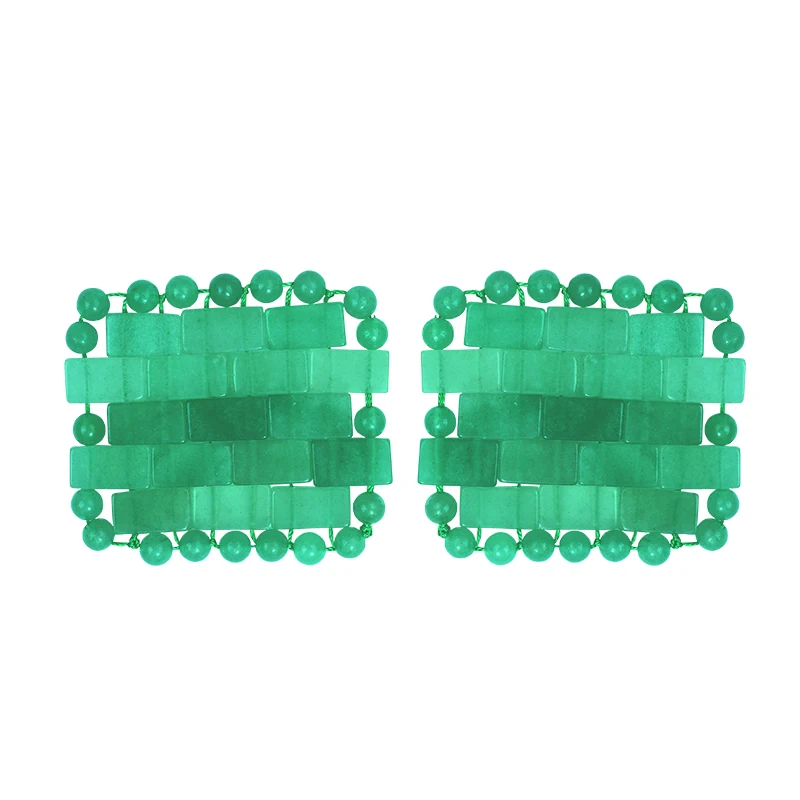 

2 Pieces Cool Compress Natural Green Aventurine Jade Eye Mask Massager Stone Sleep Mask Face Massager